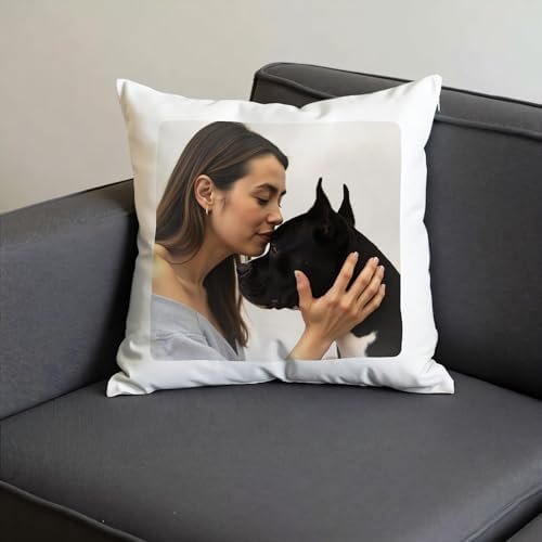 ArtPix 3D Personalized Photo Pillow Cover - Custom Cushion Case with Any Picture Print Gift - Customized Pillows with Your Loved Ones/Family - Square Pillows
