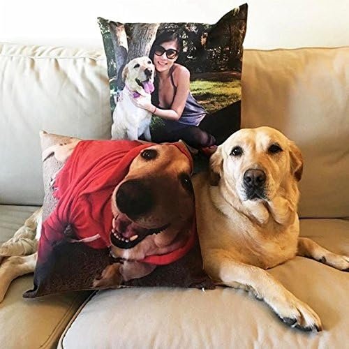 Three Custom Design Photos or Text Outdoor/Indoor Throw Pillowcase, Personalized Pet Photo Pillow, Love Photo Throw Pillowcases, Wedding Keepsake Throw Pillow Covers