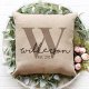 MRC Wood Products 16x16 Personalized Monogram Throw Pillow Cushion Cover for Home Decor (Cover Only)