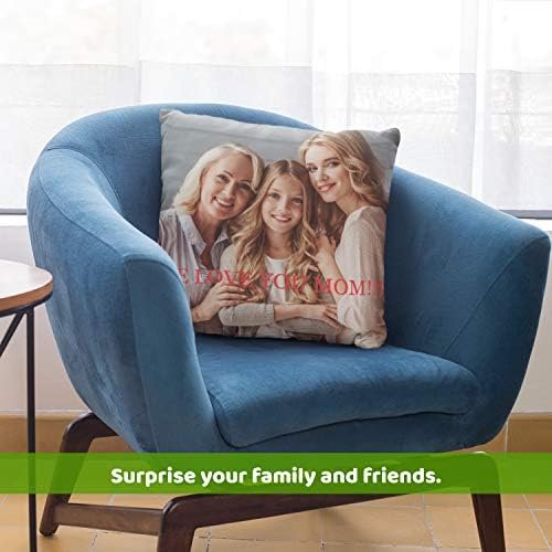 Custom Love, Couple Photo Pillow w Any Picture | 16x16 - Optional Insert | Personalized Cover with Your Loved Ones - Custom Couple Gifts