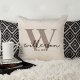 MRC Wood Products 16x16 Personalized Monogram Throw Pillow Cushion Cover for Home Decor (Cover Only)