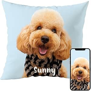 Fabric Textile Products Custom Pillow - USA Made - Personalized Pillows with Pictures or Text - Throw Pillow - Personalized Gift - Grandparent & Couples Gifts - Pet Pillow - Kids Pillows