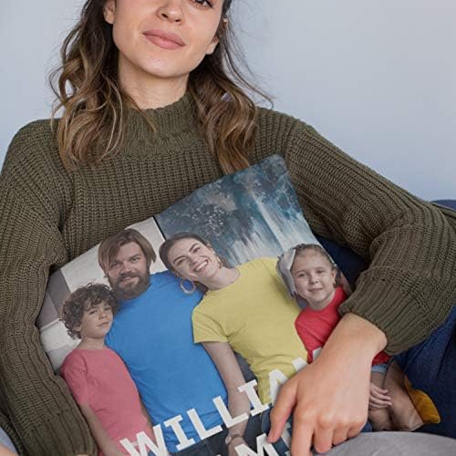 Custom Love, Couple Photo Pillow w Any Picture | 16x16 - Optional Insert | Personalized Cover with Your Loved Ones - Custom Couple Gifts