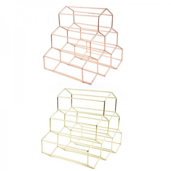 Nordic Modern Style Wine Rack Honeycomb Iron Metal Ornaments for Home Bar Living Room Display Cooler for Parties Gifts