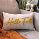 Customized Embroidered Name Linen Throw Lumbar Pillows, Personalized Monogrammed Names Pillow, Custom Natural Linen Farmhouse Boho Pillow Case Gifts (12X20)