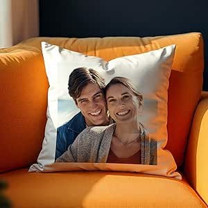 ArtPix 3D Personalized Photo Pillow Cover - Custom Cushion Case with Any Picture Print Gift - Customized Pillows with Your Loved Ones/Family - Square Pillows