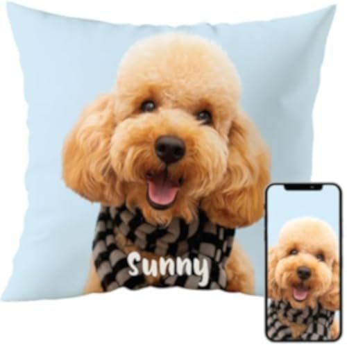 Fabric Textile Products Custom Pillow - USA Made - Personalized Pillows with Pictures or Text - Throw Pillow - Personalized Gift - Grandparent & Couples Gifts - Pet Pillow - Kids Pillows